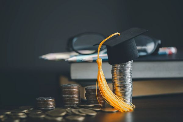 Saving money coin with banking investment, finance education con